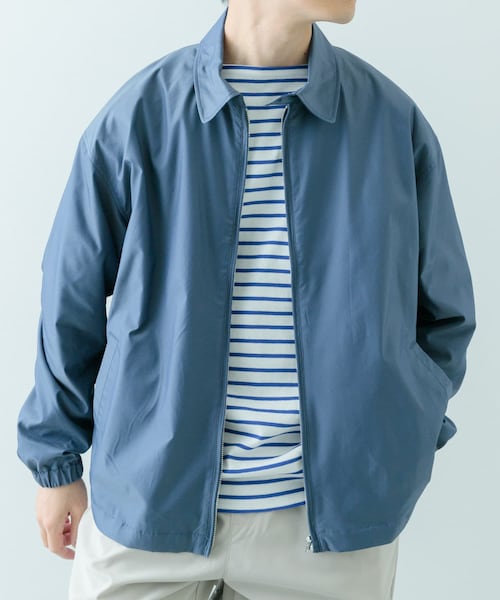 ITEMS URBANRESEARCH(アイテムズ アーバンリサーチ)の「ナイロンシャンブレー ハリントンジャケット(テーラードジャケット・メンズ・BEG/P.BEG/BLU・M/L)」の1枚目の写真