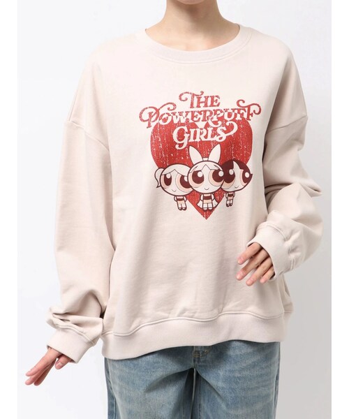 CALNAMUR（カルナムール）の「【パワーパフ ガールズ】big裏⽑プルオーバー（スウェット・レディース・ブラック/ベビーピンク・F）」の9枚目の写真