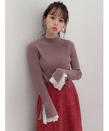 dazzlin | ヘムレースフレアニットトップス(ニット/セーター)