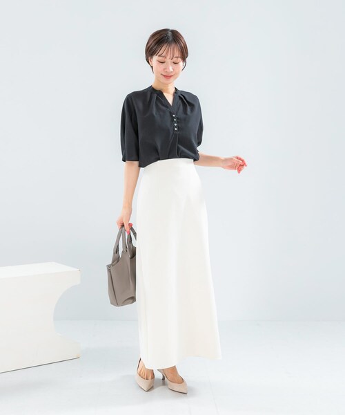 URBAN RESEARCH ROSSO（アーバンリサーチロッソ）の「ウォッシャブル吸水速乾ストレッチ スカート（スカート・レディース・IVORY/BLACK/BROWN・Free）」の8枚目の写真