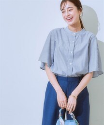 7days Life Styling | お手入れしやすいフレアスリーブブラウス（接触冷感・吸汗速乾・イージーケア・ＵＶ・ウォッシャブル）(シャツ/ブラウス)