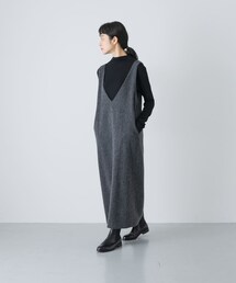 かぐれ（カグレ）の「ウールカットパイピングワンピース（ワンピース