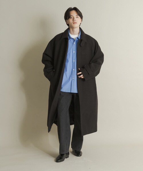 SENSE OF PLACE by URBAN RESEARCH(センスオブプレイスバイアーバンリサーチ)の「『ユニセックス』バルマカーンルーズコート(テーラードジャケット・メンズ・BLACK/D.BROWN/BEIGE/BRN×CHA・M/L)」の21枚目の写真