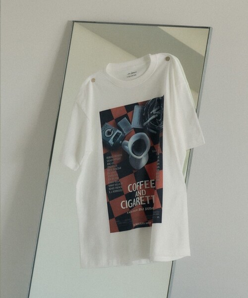 bonjour records（ボンジュールレコーズ）の「Jim Jarmusch/ジム・ジャームッシュ for bonjour records “Stranger Than Paradise” ,“Coffee And Cigarettes”  Tシャツ（Tシャツ/カットソー・レディース・ブラック/ブラック系/ホワイト/ホワイト系・L/M/XL）」の6枚目の写真