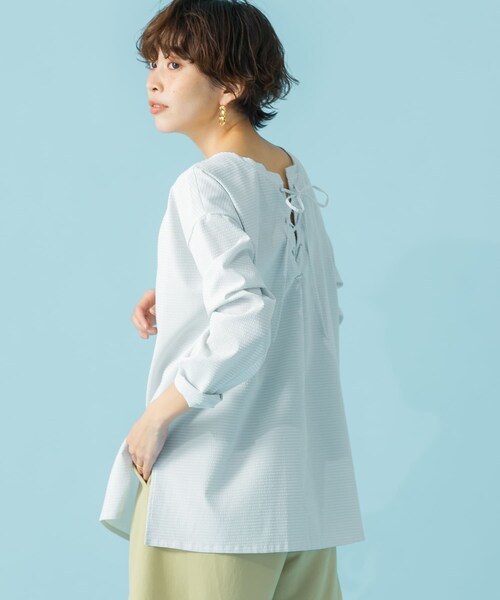 URBAN RESEARCH ROSSO（アーバンリサーチロッソ）の「F by ROSSO　撥水カバーアップ（シャツ/ブラウス・レディース・L/GRAY/BROWN・FREE）」の12枚目の写真