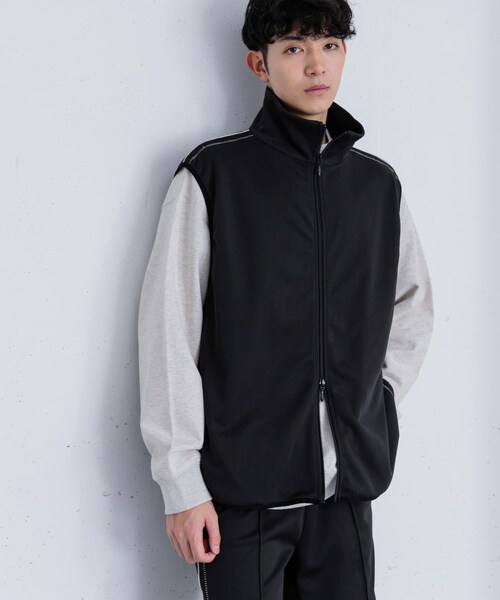 SENSE OF PLACE by URBAN RESEARCH（センスオブプレイスバイアーバンリサーチ）の「トラックジャージラインベスト（ベスト・メンズ・BLACK/BROWN・M/L）」の3枚目の写真