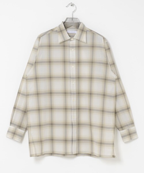 URBAN RESEARCH(アーバンリサーチ)の「SHEER CH SQUARE CUT SHIRTS(シャツ/ブラウス・メンズ・IVORY/BLACK/GREEN・M/L)」の12枚目の写真