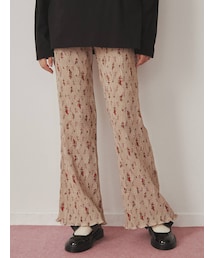 merry jenny | floralギャザーフレアパンツ(その他パンツ)