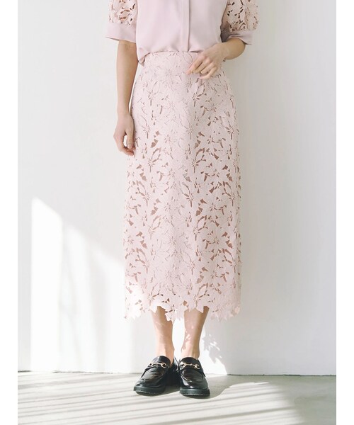 TONAL（トーナル）の「ケミカルレースタイトスカート（スカート・レディース・オフホワイト/ピンク/アイスブルー・S/M）」の17枚目の写真