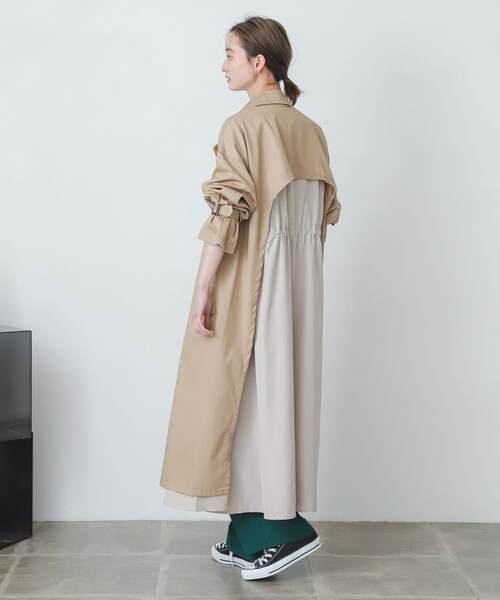 SENSE OF PLACE by URBAN RESEARCH（センスオブプレイスバイアーバンリサーチ）の「2WAYトレンチコート（ステンカラーコート・レディース・BEIGE/GREIGE・FREE）」の14枚目の写真