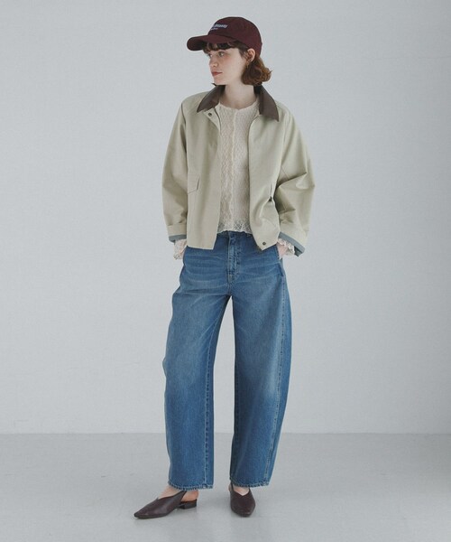 URBAN RESEARCH Sonny Label（アーバンリサーチサニーレーベル）の「異素材衿ショートジャケット（テーラードジャケット・レディース・ベージュ/エクリュ・Free）」の9枚目の写真