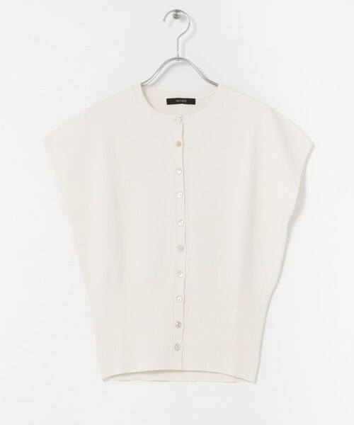 URBAN RESEARCH ROSSO（アーバンリサーチロッソ）の「リネンコットンウエストシェイプデザインニット（ニット/セーター・レディース・WHITE/CARAMEL・Free）」の14枚目の写真