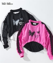 袖レースドッキングプルオーバー（女の子）