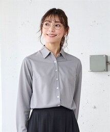 nissen | 大きいサイズ トリコットカラーシャツ（吸汗速乾・ストレッチ・形態安定）(シャツ/ブラウス)