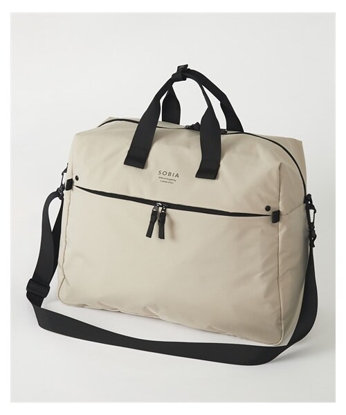 nissen（ニッセン）の「polka polka(ポルカポルカ)多ポケットはっ水リップストップ２WAYボストンバッグ(A3対応）（ボストンバッグ・メンズ・ブラック/チャコールグレー/ベージュ/ブルー・Y）」の3枚目の写真