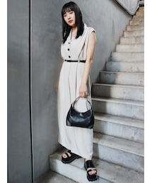 MURUA | ウエストベルトワイドロンパース(つなぎ/オールインワン)