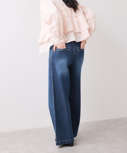 VIS（ビス）の「ベルト付きワイドシルエットデニムパンツ（デニムパンツ・レディース・ブルー/ブルー系・M/S/SS）」の11枚目の写真