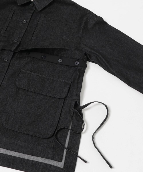 LAATO（ラート）の「denim pocket jacket（カバーオール・レディース・インク/クリーム・FREE）」の12枚目の写真