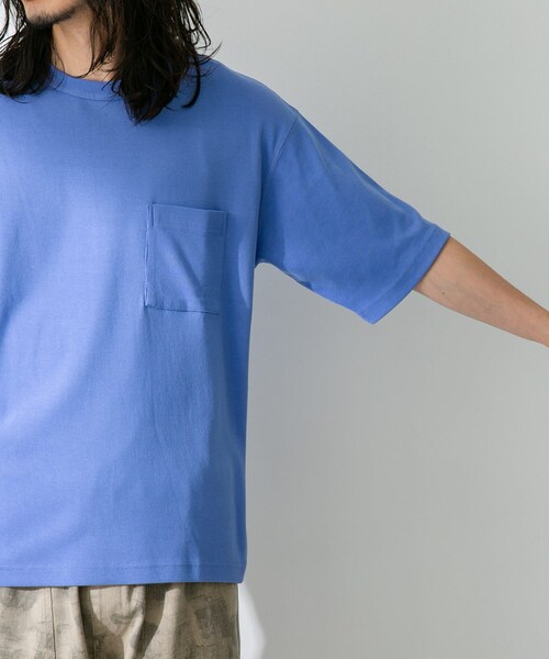 URBAN RESEARCH Sonny Label（アーバンリサーチサニーレーベル）の「UpDRIFT フライスショートスリーブTシャツ（Tシャツ/カットソー・メンズ・オフ/ブルー/イエロー/レッド・M/L）」の17枚目の写真