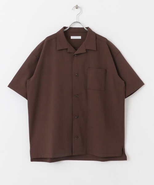 SENSE OF PLACE by URBAN RESEARCH(センスオブプレイスバイアーバンリサーチ)の「オープンカラールーズシャツ(5分袖)ll(シャツ/ブラウス・メンズ・BROWN/BLACK/GREIGE・S/M/L)」の21枚目の写真