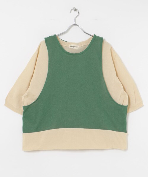 THE GOODLAND MARKET（ザグッドランドマーケット）の「master key　ORIGAMI（ニット/セーター・メンズ・WHTxGRY/BEGxGRN/BLK/NVY・FREE）」の3枚目の写真