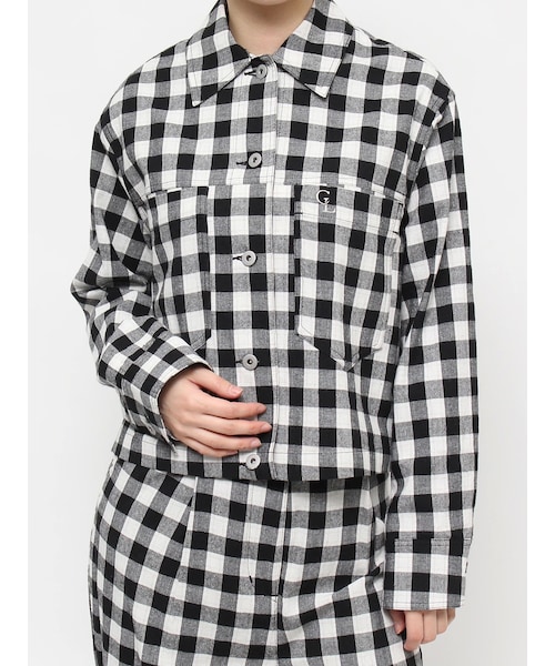 CALNAMUR（カルナムール）の「BLOCK CHECK JK/ブロックチェックジャケット（その他アウター・レディース・ブラック/レッド・F）」の3枚目の写真