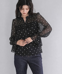 URBAN RESEARCH ROSSO WOMEN | 『WEB限定』フラワー刺繍ピンタックフリルブラウス(シャツ/ブラウス)