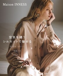 nissen | ニュアンスエアリードビーオーバーサイズシャツ（接触冷感・UVカット）（セットアップ可能）＜大きいサイズ有＞(シャツ/ブラウス)