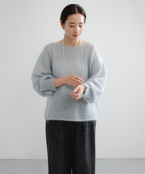 URBAN RESEARCH(アーバンリサーチ)の「ヘアリールーズニット(ニット/セーター・レディース・L.PINK/RED/L.BLUE/TOP GRAY/OFF WHITE・Free)」の20枚目の写真