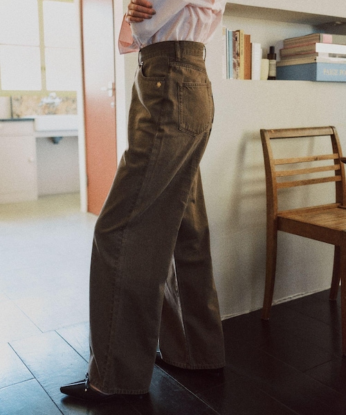 VIS（ビス）の「【POLO BCS】VIS別注クロスベルトストレートワイドデニム（デニムパンツ・レディース・チャコール/ブラウン/ブルー・M/S）」の6枚目の写真