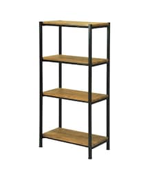 nissen | 大人ヴィンテージな木目調×ブラックスチールのラック(家具)