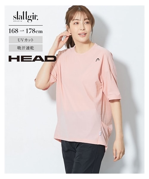 nissen（ニッセン）の「HEAD　高身長　シルキーストレッチサイドタックＴシャツ（ＵＶカット・吸汗速乾）（トールサイズ）（スポーツグッズ・メンズ・ピンク/黒・MTT/LTT/LLTT/3LTT/4LTT/5LTT）」の2枚目の写真