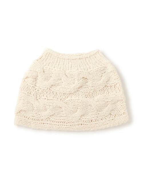 ADAM ET ROPE'(アダムエロペ)の「【IRONING(アイロニング)】cable cape ケーブルケープ(マフラー・レディース・ホワイト/ネイビー・F)」の14枚目の写真
