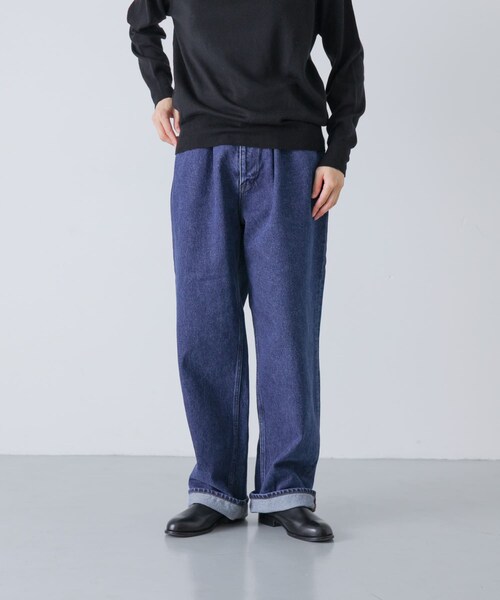 かぐれ（カグレ）の「UNDECORATED　ELASTIC BAND DENIM PANTS（デニムパンツ・レディース・INDIGO・0/1）」の2枚目の写真