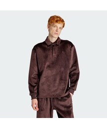 adidas | プレミアム エッセンシャルズ+ ベルベット 長袖ポロシャツ(スウェット)
