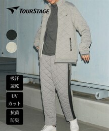 nissen | 大きいサイズ サイドラインキルティングジャージパンツ（ゆったりヒップ）(吸汗速乾・UVカット・抗菌防臭)/TOURSTAGE(スポーツグッズ)