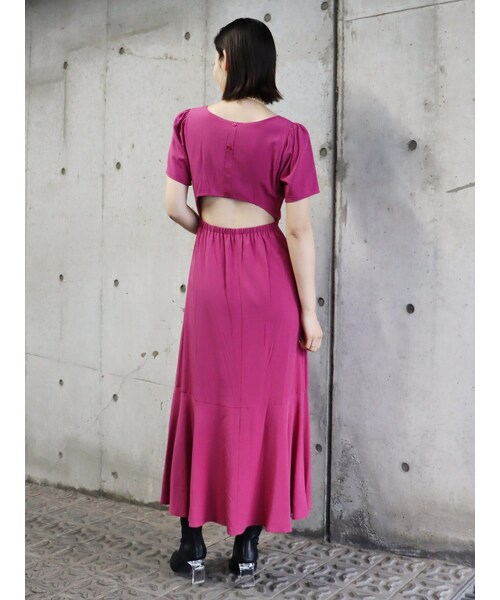 EVRIS（エヴリス）の「バックオープンロングワンピース（ワンピース・レディース・ホワイト/グレー/ブラック/ピンク・F）」の17枚目の写真