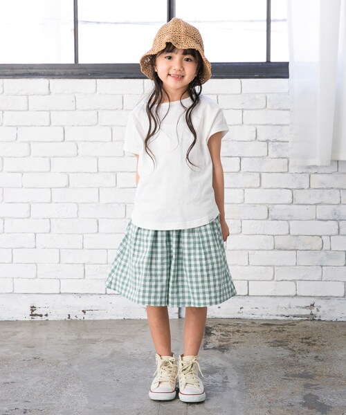 URBAN RESEARCH DOORS(アーバンリサーチドアーズ)の「『親子リンク』add fabrics防汚Tシャツ(KIDS)(その他トップス・キッズ・ORANGE/WHITE・105/120/135/150)」の6枚目の写真