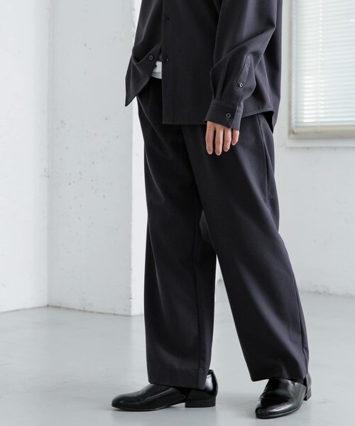 SENSE OF PLACE by URBAN RESEARCH（センスオブプレイスバイアーバンリサーチ）の「『イージーケア』ダブルタックワイドパンツ（その他パンツ・メンズ・CHARCOAL/BLACK/GREIGE/BLUE・S/M/L）」の20枚目の写真
