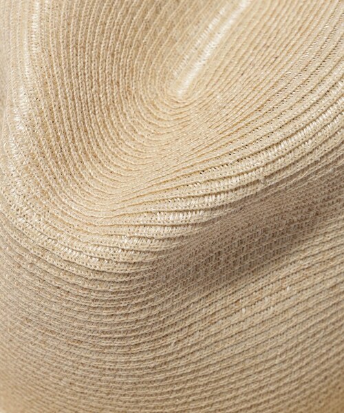 ADAM ET ROPE'(アダムエロペ)の「【KIJIMA TAKAYUKI/キジマ タカユキ】ABACA CENTER CREASE HAT(ハット・メンズ・ブラック/ベージュ・59)」の6枚目の写真