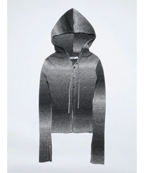 【VEQUM】FRONT BUTTON HOOK KNIT