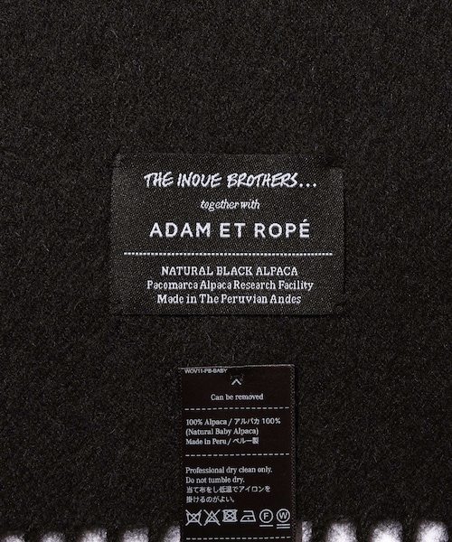 ADAM ET ROPE'（アダムエロペ）の「【THE INOUE BROTHERS...together with ADAM ET ROPE'】EX PURE BLACK BRUSHED SCARF（マフラー・メンズ・ブラック・F）」の4枚目の写真