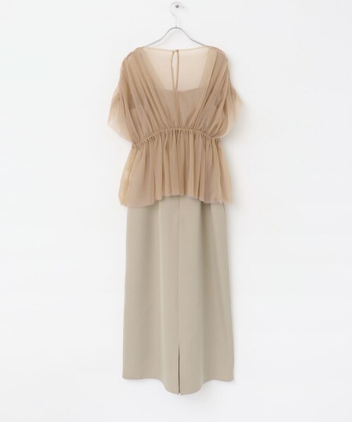 URBAN RESEARCH ROSSO（アーバンリサーチロッソ）の「kaene　ギャザーブラウスセットドレス（ワンピース・レディース・pinkbeige/BK・36）」の15枚目の写真