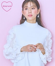 marun | ＜大きいサイズ＞袖ボリュームカットソー　marun(Tシャツ/カットソー)