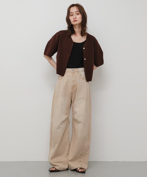 SENSE OF PLACE by URBAN RESEARCH(センスオブプレイスバイアーバンリサーチ)の「カーブデニム(デニムパンツ・レディース・BEIGE/D.INDIGO/GRAY/MINT・S/M/L)」の18枚目の写真