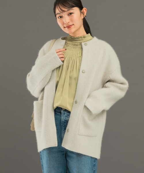 URBAN RESEARCH ROSSO（アーバンリサーチロッソ）の「エアリーニットジャケット（カーディガン/ボレロ・レディース・L/GRAY/YELLOW/MOCHA・FREE）」の14枚目の写真