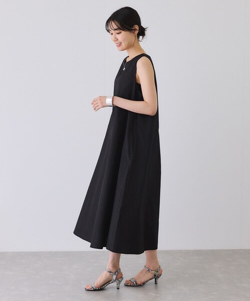 Jayro（ジャイロ）の「ノースリーブフレアワンピース（ワンピース・レディース・ブラック/グリーン/キミドリ/ネイビー/ピンク・F）」の9枚目の写真