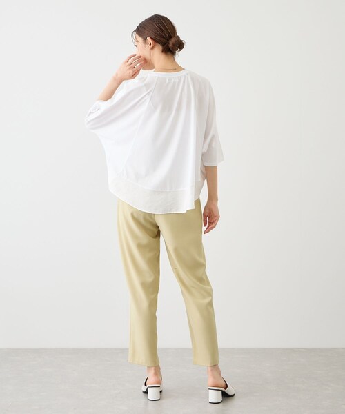 Jayro(ジャイロ)の「異素材ヘムプルオーバー(Tシャツ/カットソー・レディース・ブラック/ホワイト/ブルー・F)」の16枚目の写真