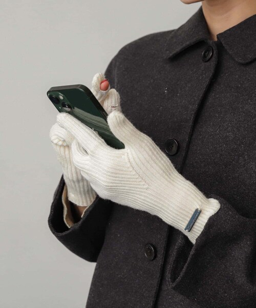 SENSE OF PLACE by URBAN RESEARCH（センスオブプレイスバイアーバンリサーチ）の「モチモチニットグローブ（ベルト・レディース・RED/OFF WHITE/CHARCOAL・one）」の5枚目の写真