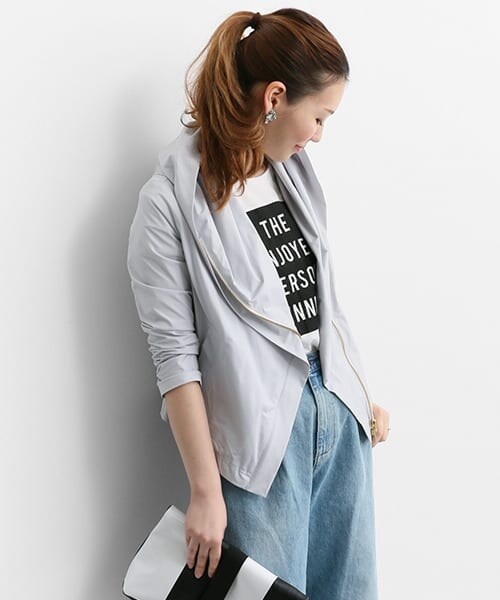 URBAN RESEARCH ROSSO（アーバンリサーチロッソ）の「フードブルゾン（ブルゾン・レディース・LIME/GRAY/NAVY・FREE）」の6枚目の写真